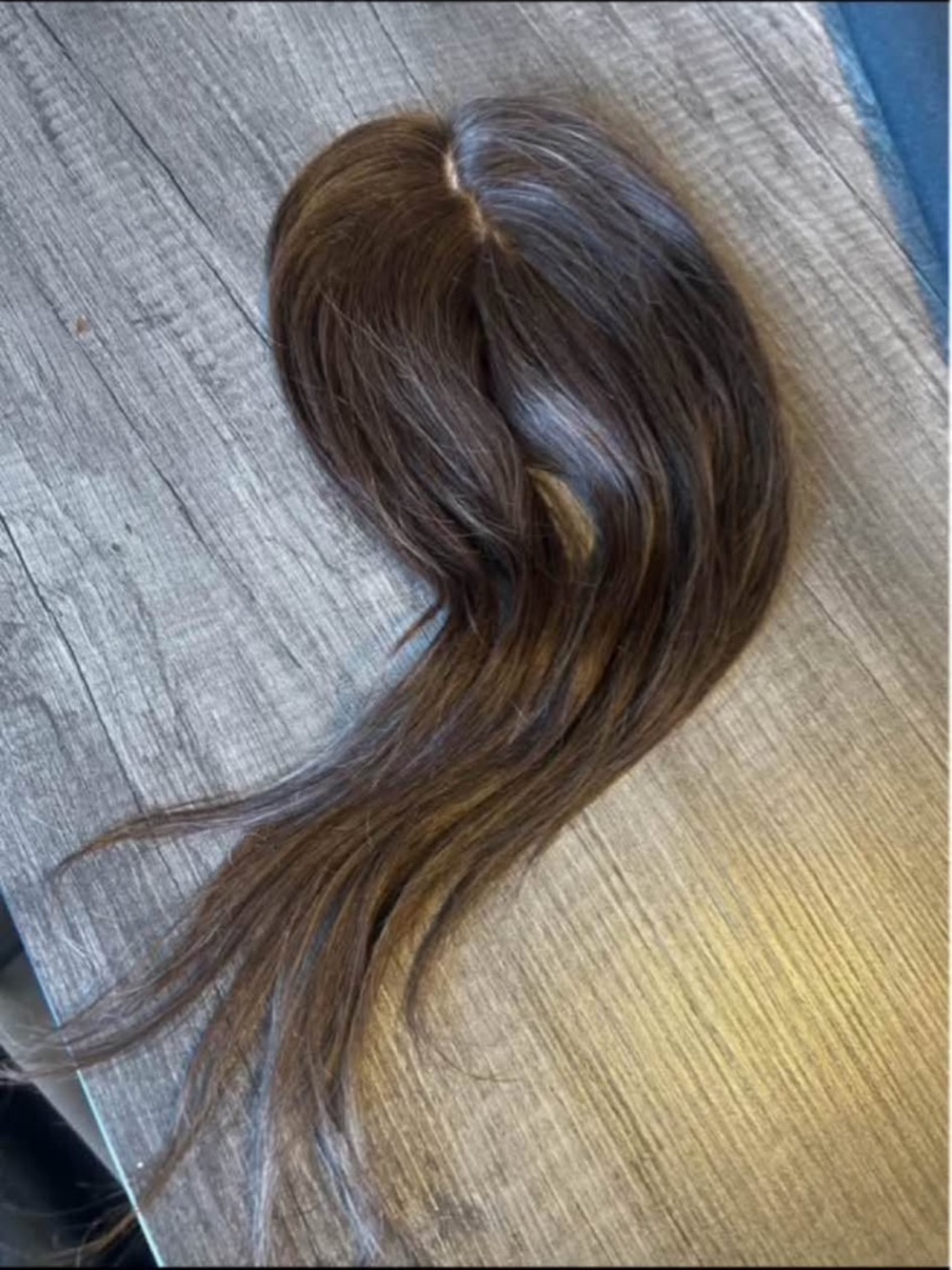 Natural Dark Brown Clip-In Hair Topper - Invisible Part Shade 4 Human Hair